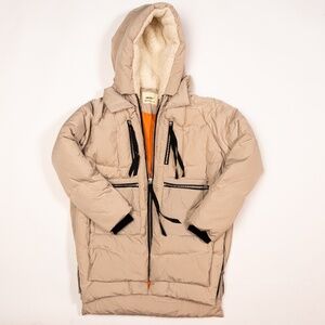 Orolay Vintage Women's Cream Thickened Down Jacket Size M